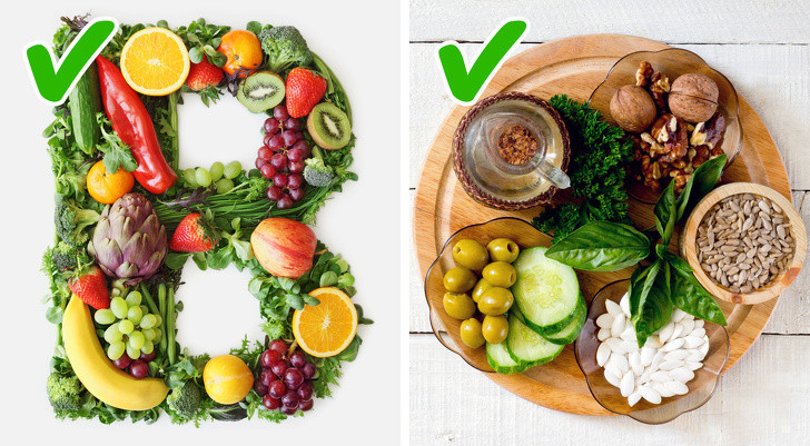 Thực phẩm giàu vitamin B và E: Vitamin B và E là một trong những vitamin cần thiết nhất cho cơ thể và tóc. Chúng không chỉ giúp tóc mọc khỏe và đẹp mà còn điều tiết việc sản xuất thêm dầu, do đó, giúp tóc bạn đẹp hơn. Các loại thực phẩm như đậu, rau, và trái cây rất giàu vitamin B. Vitamin E có thể được tìm thấy trong các loại rau lá xanh, hạt hướng dương và các loại hạt.