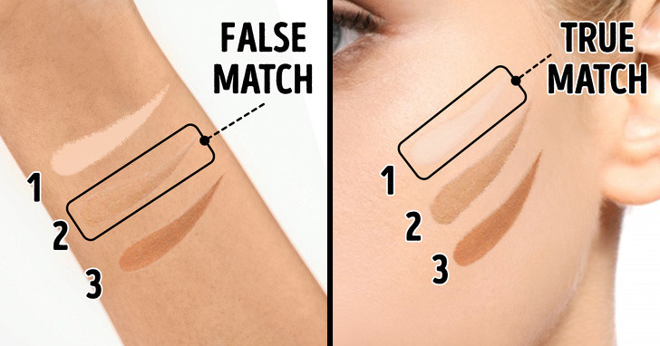 Thử màu kem trang điểm trên cổ tay: Đây là một trong những sai lầm trang điểm phổ biến nhất. Màu da bàn tay bạn sẽ thường màu đỏ đậm hơn khuôn mặt do vậy, cách thử này sẽ không đúng. Tốt nhất bạn bên thử kem lên phần má.