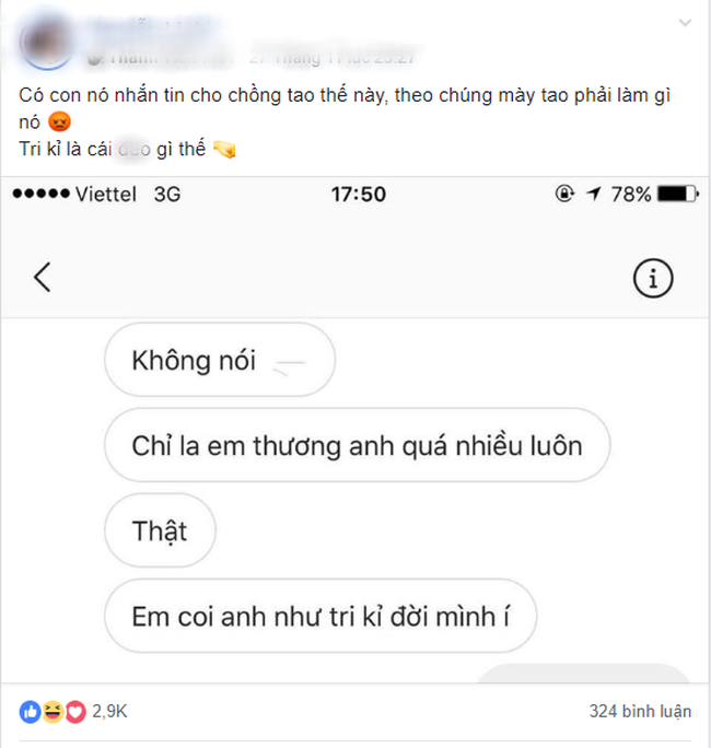 Khi gai la nhan tin tha thinh chong: ''Em thuong anh qua nhieu luon''