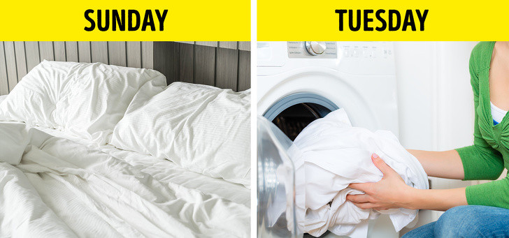 Dùng vỏ gối trong 2 tuần: Ngay cả khi bạn gội đầu và rửa mặt thật kỹ mỗi tối trước khi đi ngủ, gối của bạn vãn sẽ lưu bụi, da chết và lông thú cưng. Nếu muốn da mặt không bị bẩn vào buổi sáng, hãy thay đổi vỏ gối 2 ngày một lần.