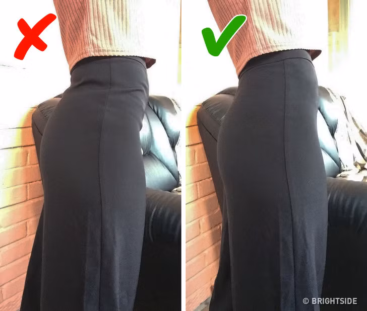 Quy tắc quần lót: Kích thước và hình dạng của quần lót của bạn chủ yếu phụ thuộc vào hình dạng mông. Các kết cấu của đồ lót và quần áo cần tương thích với nhau. Ví dụ như nếu bạn mặc một món đồ làm từ vải sáng thì nên chọn quần lót được làm từ chất liệu tương tự.