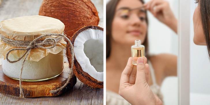  Bôi dầu dừa: Dầu dừa là chất giữ ẩm tối ưu. Khi bôi dầu dừa vào da, nó lấp đầy lỗ chân lông và nếp nhăn. Điều này giúp cho làn da mịn màng và ngậm nước. Theo một nghiên cứu được thực hiện bởi Viện Y tế Quốc gia, dầu dừa có thể điều trị hiệu quả làn da khô, ngăn ngừa da bị chảy xệ và loại bỏ các nếp nhăn.
