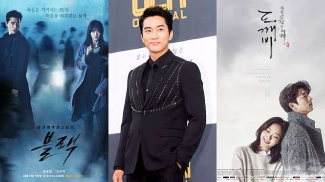 Anh "diện" cây đen cũng không kém phần điển trai.