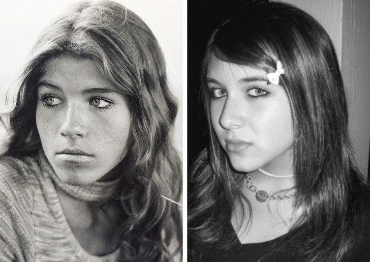 Ảnh mẹ và con gái bước vào tuổi 15.