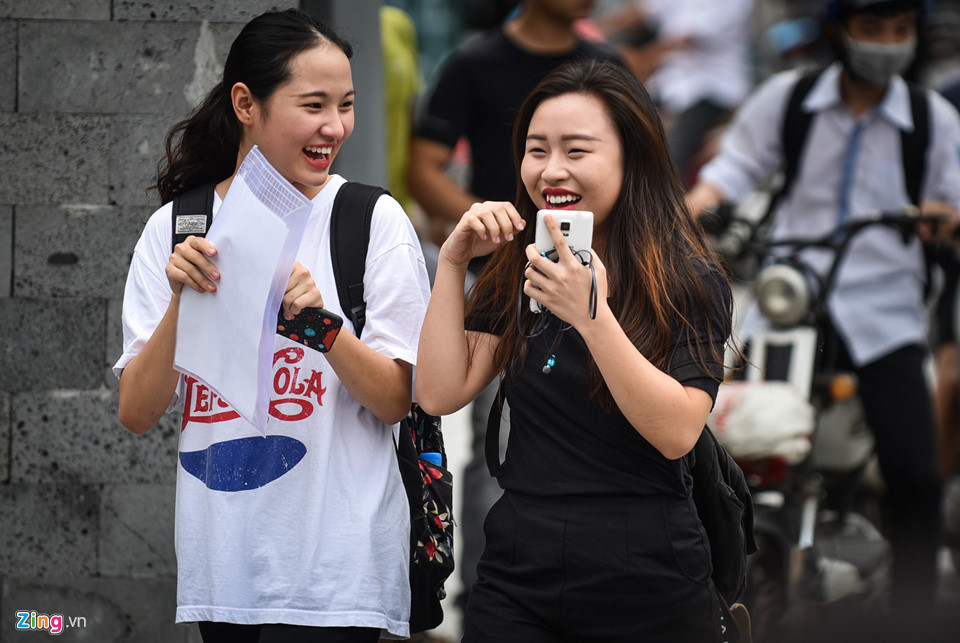 Nhiều thí sinh tỏ ra khá tự tin trước khi thi THPT quốc gia 2018.