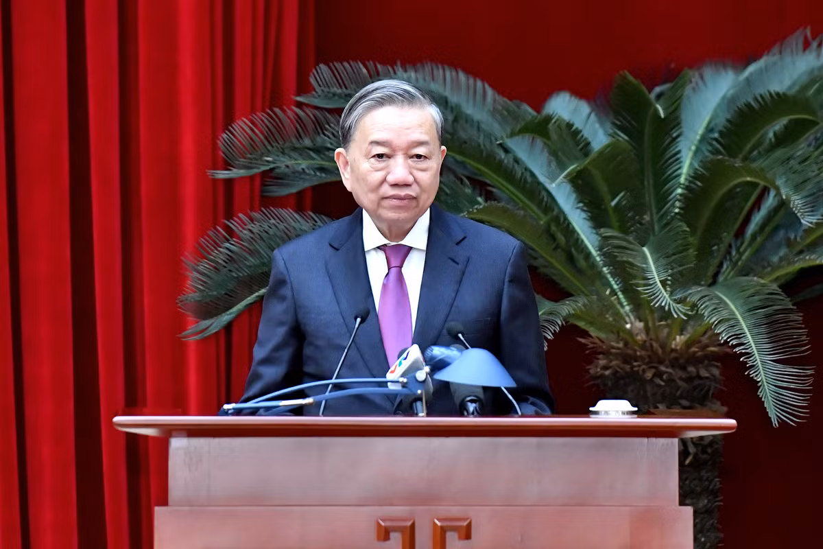 Tong Bi thu To Lam phat bieu be mac Hoi nghi TW khoa XIII