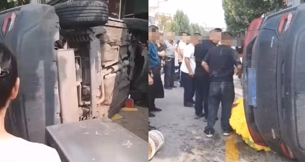 Cai nhau voi vo, chong trut gian len me vo, hai chet con trai