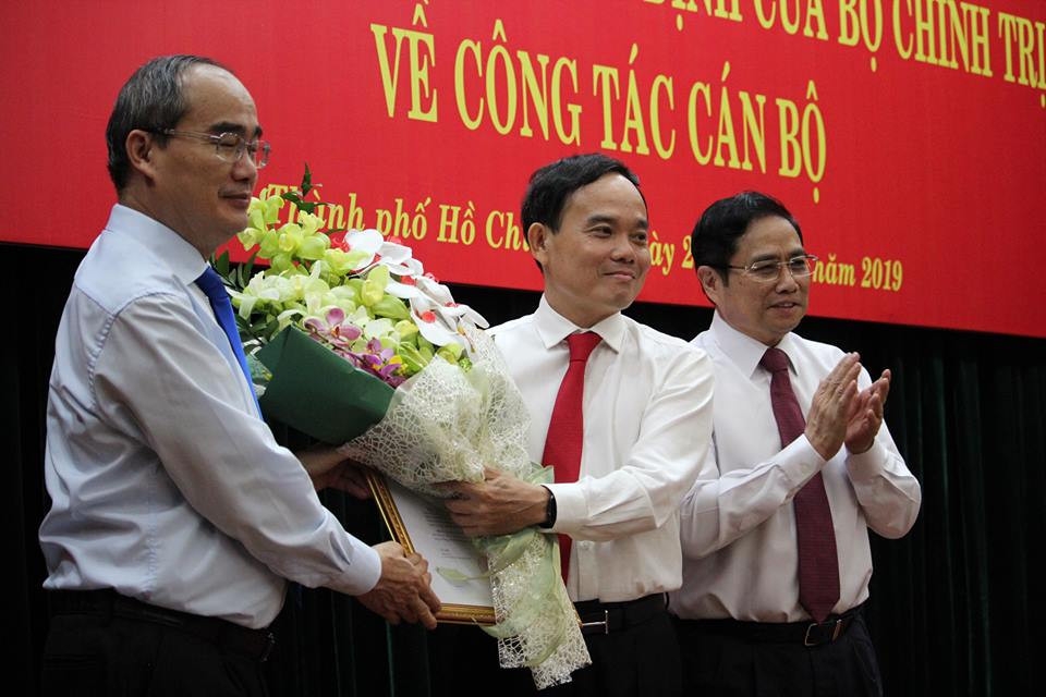 Ngày 27/2/2019, Bộ Chính trị quyết định điều động, bổ nhiệm ông giữ chức Phó Bí thư Thường trực Thành uỷ TP Hồ Chí Minh. Ảnh: SGGP 