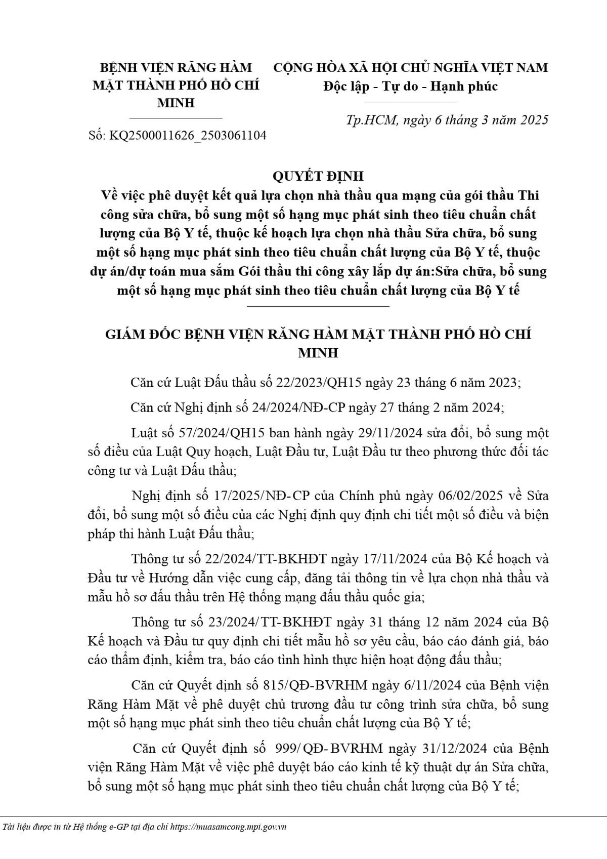 Công ty Cung Khang: Nhà thầu lâu năm của BV Răng Hàm Mặt TP HCM? - Hình 4 Cong ty Cung Khang: Nha thau lau nam cua BV Rang Ham Mat TP HCM?-Hinh-4