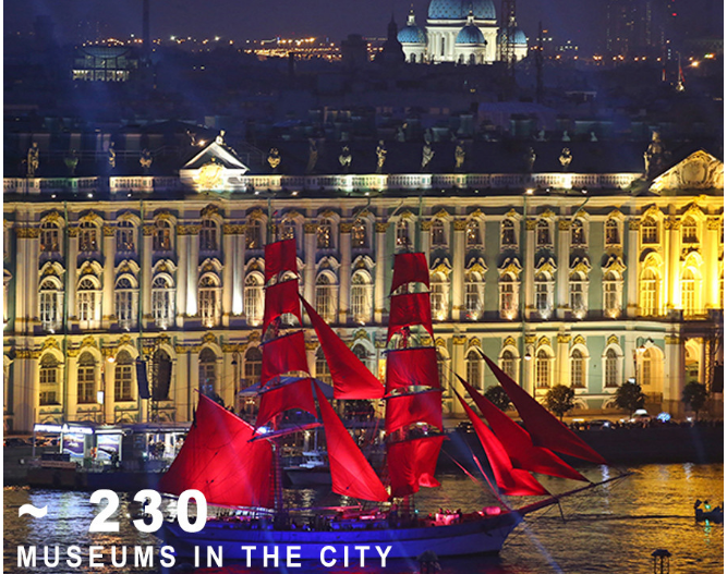 Khoảng 230 bảo tàng "tọa lạc" trong thành phố St.Petersburg.