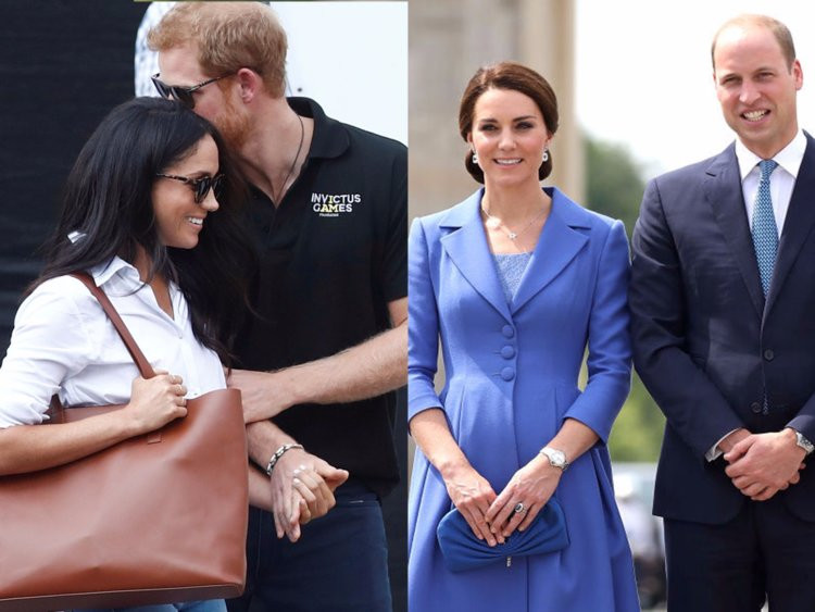 Về phần Hoàng tử Harry và Công nương Meghan, hai người không ngại nắm tay nhau và thể hiện tình cảm trước công chúng. Họ không phải tuân theo quy tắc nói trên của hoàng gia vì đang đứng ở vị trí thứ 6 trong danh sách thừa kế ngai vàng. Ảnh: Insider.