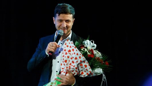 Ngày 31/12/2018, ông Volodymyr Zelensky tuyên bố sẽ tham gia cuộc bầu cử Tổng thống Ukraine năm 2019. Ảnh: CNBC.