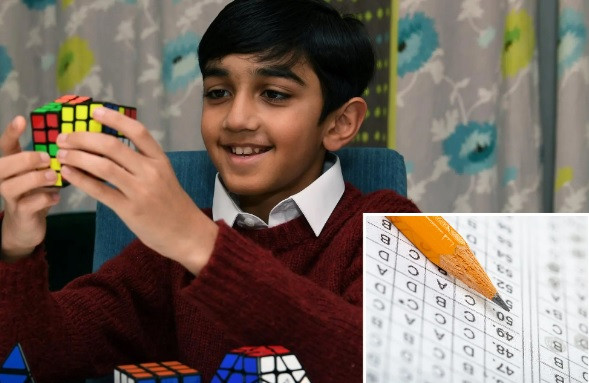Đối với bài kiểm tra IQ Mensa, cậu bé Yusuf Shah phải trả lời 15 câu hỏi trong vòng 3 phút.