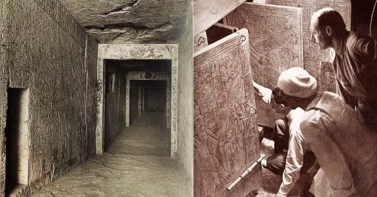 Vào năm 1922, nhóm khảo cổ của Howard Carter tìm thấy lăng mộ của pharaoh Tutankhamun tại Thung lũng các vị vua, Ai Cập. Đây là một trong những phát hiện khảo cổ học quan trọng nhất thế kỷ 20. Nhiếp ảnh gia Harry Burton may mắn được chọn chụp ảnh quá trình khai quật lăng mộ của nhà vua Ai Cập vĩ đại này.