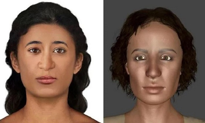 Bằng kỹ thuật 2D và 3D, các chuyên gia đã tạo ra hai hình ảnh hé lộ gương mặt của "Quý bà bí ẩn" khi còn sống vào thế kỷ 1 trước Công nguyên.