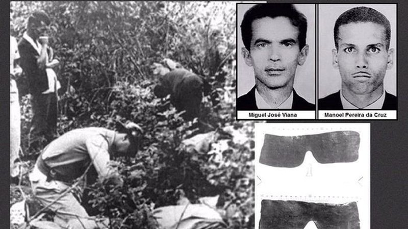 Theo đó, Jorge thông báo cho cảnh sát. Khi cảnh sát tới hiện trường, họ phát hiện có một số điểm bất thường. Đó là 2 nạn nhân đều mặc áo mưa bên ngoài bộ âu phục chỉnh tề. Mỗi người đều đeo một chiếc mặt nạ bằng chì kì lạ. Gần nơi phát hiện 2 thi thể là một chai nước cạn, vài chiếc khăn tắm và ít tiền lẻ.