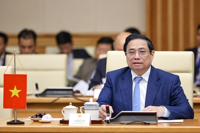 Thu tuong Pham Minh Chinh va Thu tuong Lao dong chu tri ky hop hop tac song phuong-Hinh-2