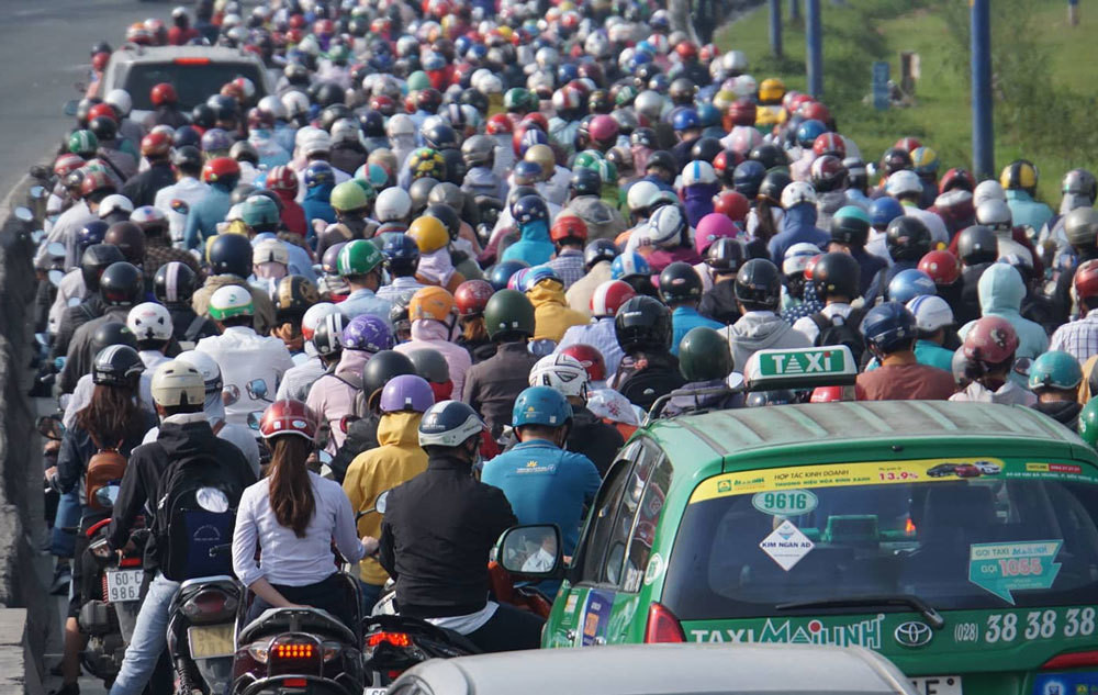 Trạng thái ùn tắc diễn ra rất lâu.