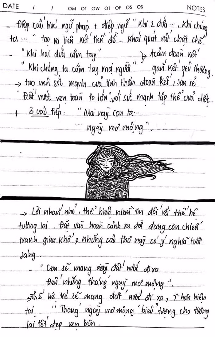 Sau khi cuốn vở soạn văn được chia sẻ trên mạng xã hội, ngoài những lời tấm tắc khen ngợi ra cũng có không ít người cho rằng việc vẽ lên sách vở như vậy là không phù hợp với tiêu chí “vở sạch - chữ đẹp”. Cùng ngắm nhìn thêm những hình ảnh khác về cuốn vở soạn văn tuyệt đẹp này để tự tìm cảm hứng cho mình nhé!