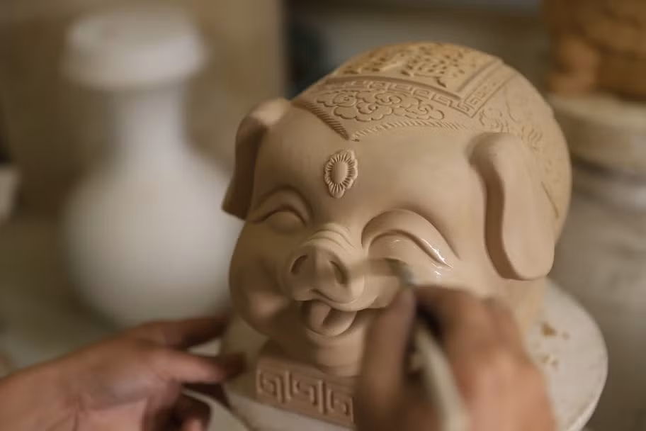 Tạo hình kỳ linh Kỷ Hợi sống động.