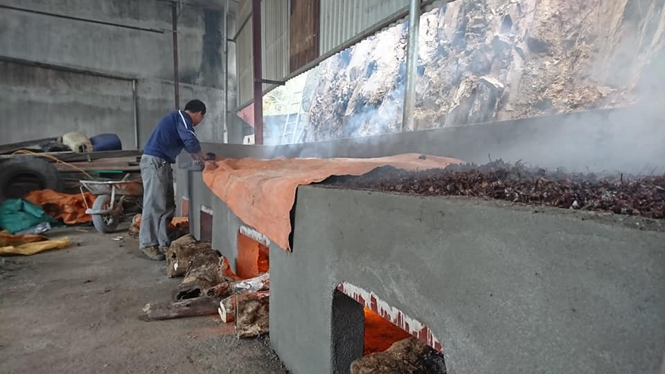 Lò sấy hoạt động hết công suất.