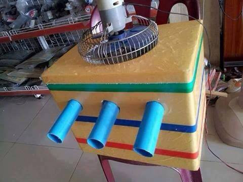 Tùy vào mục đích sử dụng, hay cần lượng hơi mát nhiều, tỏa nhanh, bạn có thể tăng số lượng quạt và ống nhựa dẫn hơi lạnh.