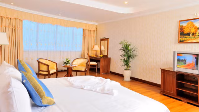 Phòng ngủ ấm áp, thân thiện.