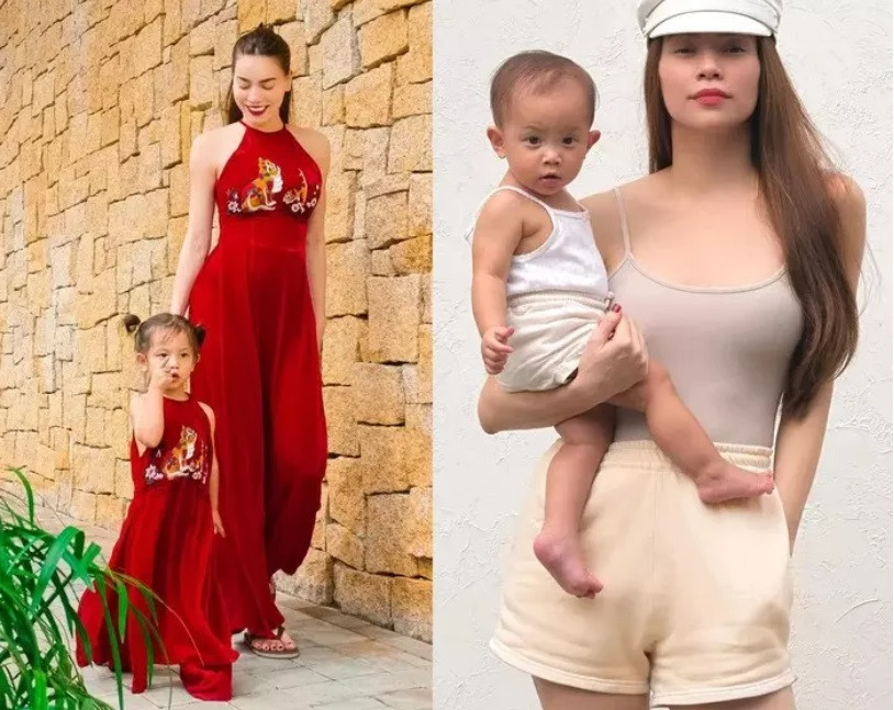 Hà Hồ và bé Lisa cũng là một trong những cặp mẹ con có style ấn tượng của Vbiz. Hà Hồ thường chọn các kiểu trang phục mang màu sắc nhã nhặn khi chụp hình cùng con gái. Các set đồ này rất hài hòa với style thoải mái, đơn giản của Lisa.