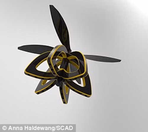 Để tạo ra được con robot này, cô sinh viên Anna đã tạo ra khoảng 50 mô hình thiết kế khác nhau, cuối cùng Anna chọn một thiết kế có hình dáng không giống ong nhất. Theo giải thích, cô nàng muốn thiết kế một con robot có thể thực hiện chức năng thụ phấn giống như ong chứ không phải một con robot hình con ong. (Nguồn Dailymail)