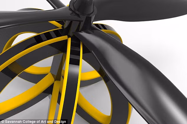 Theo thiết kế, con ong robot Plan Bee được cấu tạo từ một lõi bọt, bọc thân nhựa và hai chân vịt. Ngoài ra, 6 cánh phía dưới, tất cả đều có những lỗ nhỏ cho phép robot thu thập phấn hoa trong khi bay lượn. (Nguồn Dailymail)