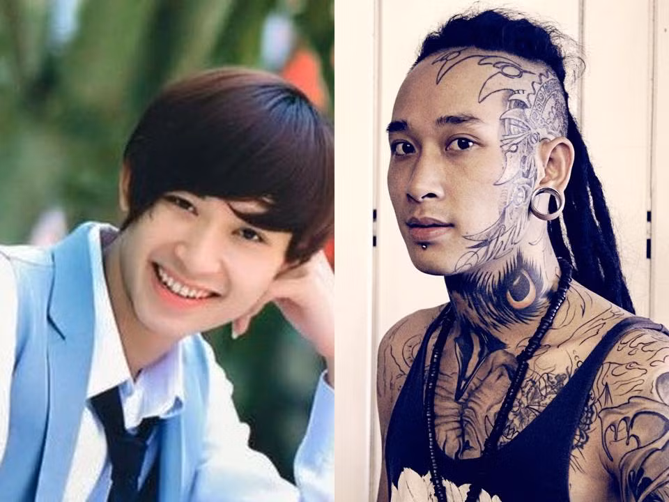 Khó có thể tưởng tượng chàng trai xăm trổ đầy mình, có vẻ ngoài khá dữ tợn lại từng có những bức ảnh toát lên đầy vẻ thư sinh, hiền lành và nụ cười đẹp được dân mạng so sánh với các hot boy Hàn Quốc.