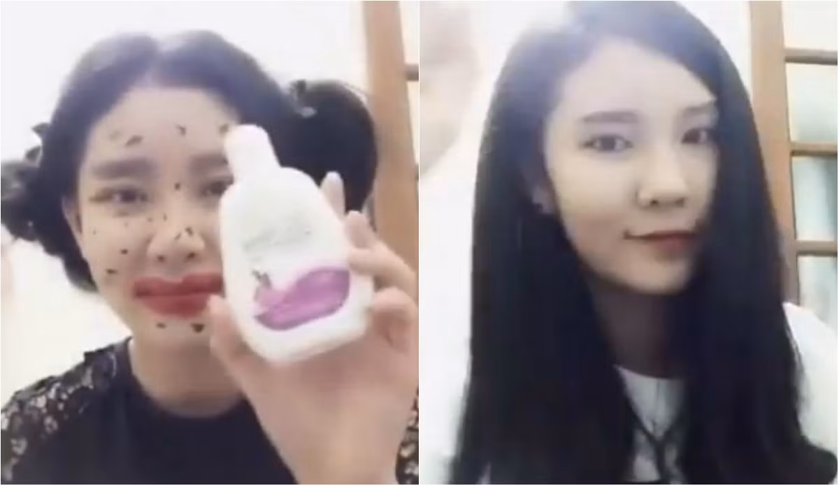 Điều tạo nên sự hài hước ở đây là hầu hết các bạn trẻ làm clip biến hình để sử dụng các loại "mỹ phẩm", vật dụng làm đẹp cực "khó đỡ" như nước rửa bồn cầu, xà phòng thơm hay thậm chí cả... dung dịch vệ sinh phụ nữ.