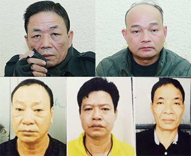 Tiếp đó, cơ quan công an đã tiến hành khởi tố và bắt tạm giam các đối tượng liên quan đến vụ việc này: Dương Quốc Vương (50 tuổi, tức Vương "Lợn"), Nguyễn Mạnh Long (56 tuổi, tức Long "Cao") và Lê Thanh Hải (55 tuổi, tức Hải "Gió") về hành vi Cưỡng đoạt tài sản theo điều 170 Bộ luật hình sự 2015.