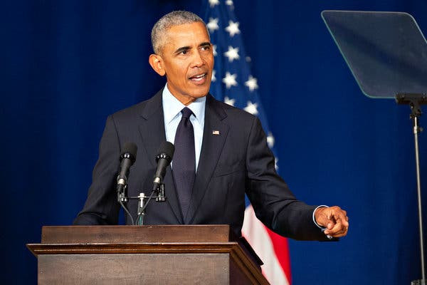 Trước đó, ngày 3/6, cựu Tổng thống Barack Obama tổ chức cuộc gặp gỡ, trò truyện với công chúng trực tuyến để thảo luận về chính sách và sự bất ổn dân sự tại Mỹ sau cái chết của người da màu George Floyd. Ảnh: NYT.