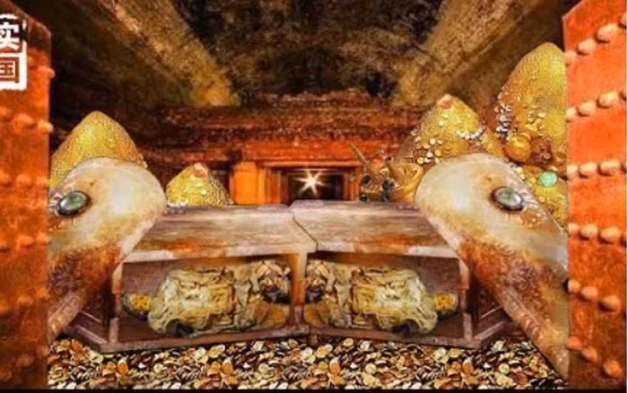 Vào năm 2000, một ngôi mộ cổ được phát hiện sau một vụ nổ ở thị trấn Trường Than, tỉnh Hồ Bắc, Trung Quốc.