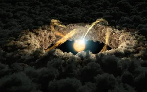 Thay vì hình thành từ ngôi sao mẹ, mô hình này cho rằng hai hành tinh lớn hơn có thể tương tác với nhau để tạo ra một dòng bụi giữa chúng, dẫn đến hình thành một hành tinh nhỏ hơn trong quá trình gọi là "sự hình thành hành tinh kẹp".