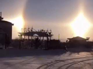 Hiện tượng Parhelion có thể xuất hiện ở những khu vực có băng tuyết, như miền bắc nước Mỹ.