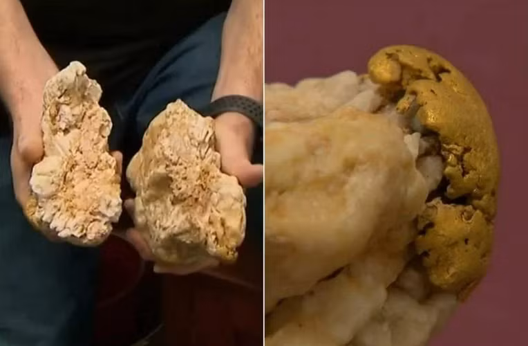 Cục vàng có khối lượng lên đến 2,6 kg, có tổng khoảng 82-ounce vàng trong đó.