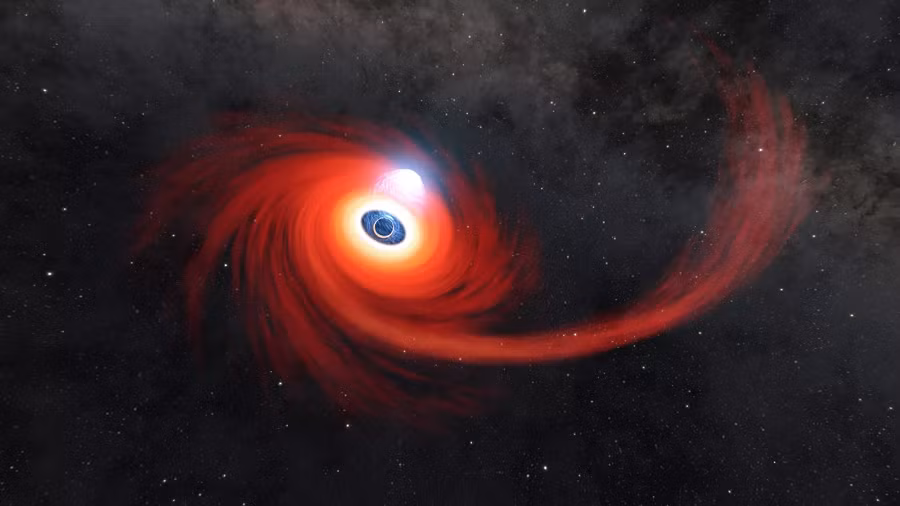 Các nhà khoa học đã xác định hai giả thuyết để giải thích nguồn cung cấp năng lượng lớn cho J221951.