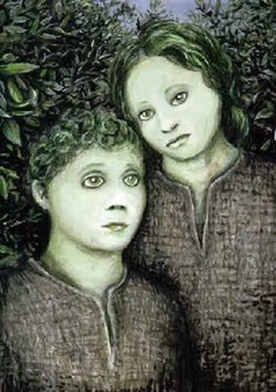 Kỳ lạ hơn, chúng không ăn bất cứ thức ăn nào mà mọi người mang cho. Mãi về sau, khi được mang cho đậu, 2 đứa trẻ da màu xanh bắt đầu ăn. Dần dần, chúng tập được cách ăn thức ăn.