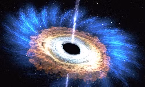 Hố đen siêu lớn này chỉ gấp 9 triệu lần trọng lượng của Mặt Trời. (Ảnh minh họa)