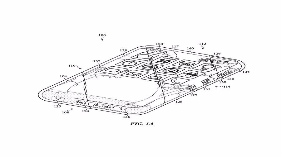 Điều này giúp Apple giải quyết vấn đề màn hình hoạt động khi bị cuộn tròn, là một thách thức không nhỏ đối với các sản phẩm dạng cuộn tròn.