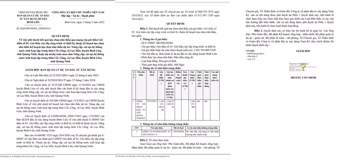 Quang Ninh: Xay dung Nam Ky, nha thau “doc quyen” tai Binh Lieu?