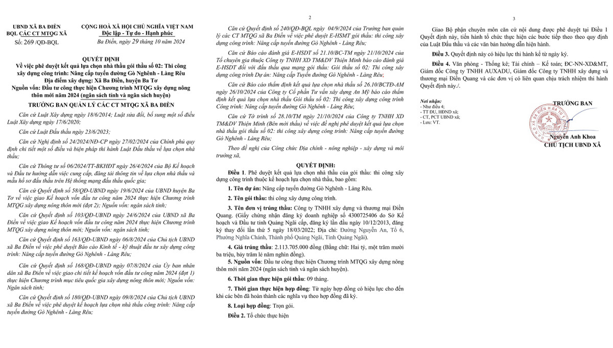 Quảng Ngãi: Nhà thầu nào vừa trúng gói thầu xây dựng trường Ba Liên? - Hình 2 Quang Ngai: Nha thau nao vua trung goi thau xay dung truong Ba Lien?-Hinh-2
