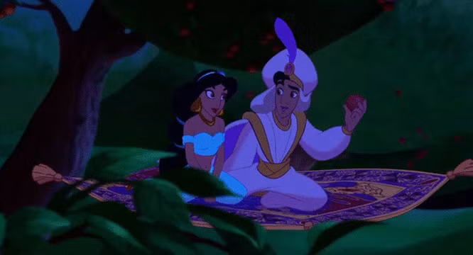 9. Aladdin (1992): Hóa ra Jasmine nhận ra Aladdin nhờ trái táo này đây.