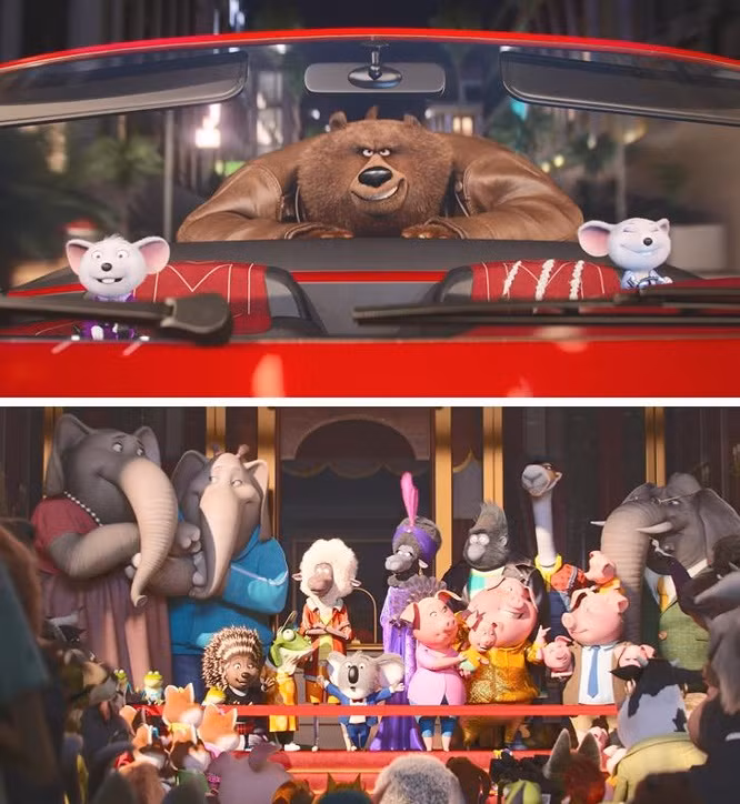 Bí mật ẩn giấu trong phim hoạt hình Disney. 1. Sing (2016): Chú chuột Mike the Mouse không xuất hiện ở phân cảnh cuối cùng vì bị tên gấu ăn thịt.