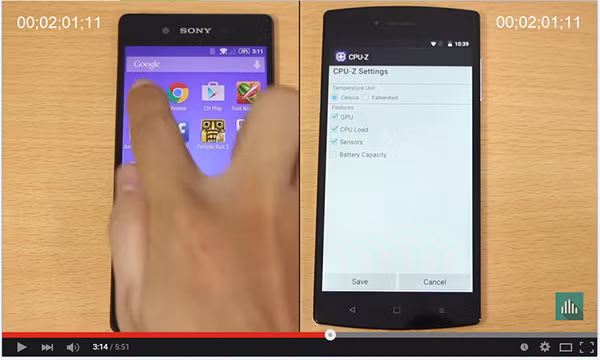 Và trong khi Bphone hoàn thành xong cả bài test thứ hai với 2 phút 02 giây thì Z4 mới bắt đầu thực hiện bài test số 2, kết thúc hai bài test với tổng thời gian 2 phút 33 giây.