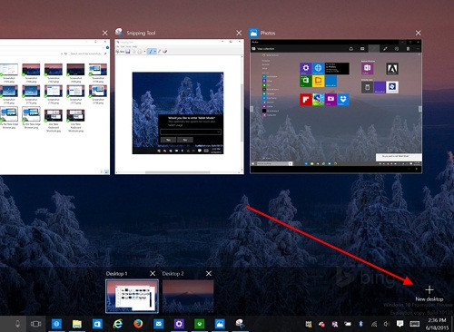  4. Sử dụng Virtual Desktop. Windows 10 cho phép người dùng có thể chạy cùng lúc trên nhiều màn hình desktop ảo (Virtual Desktop) khác nhau. Đây là một tính năng cho phép chuyển đổi nhanh chóng giữa các ứng dụng đang chạy và được đánh giá tốt hơn nhiều so với các hệ điều hành để bàn khác.