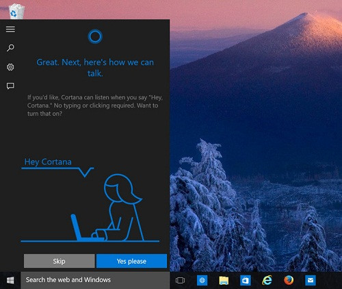  2. Thiết lập Cortana. Không như Siri của Apple hay Google Now của Google, trợ lý kỹ thuật số Cortana trong Windows 10 cho phép bạn kiểm soát những gì nó biết về bạn để có thể cung cấp những nhắc nhở liên quan và hiển thị thông tin bổ ích. Có thể làm điều này bằng cách chọn một số tùy chọn trong mục Notebook của Cortana, trong sổ danh bạ Contacts và trong ứng dụng Maps.