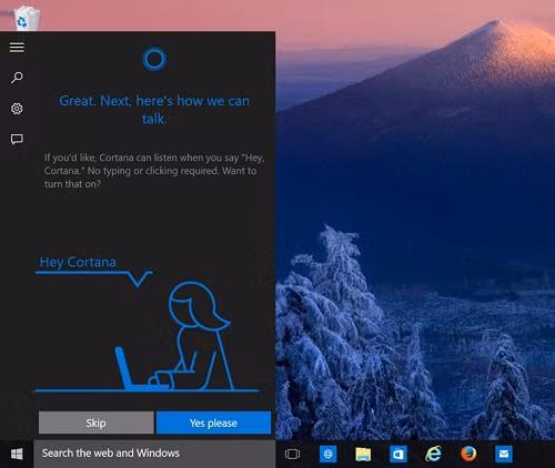  2. Thiết lập Cortana. Không như Siri của Apple hay Google Now của Google, trợ lý kỹ thuật số Cortana trong Windows 10 cho phép bạn kiểm soát những gì nó biết về bạn để có thể cung cấp những nhắc nhở liên quan và hiển thị thông tin bổ ích. Có thể làm điều này bằng cách chọn một số tùy chọn trong mục Notebook của Cortana, trong sổ danh bạ Contacts và trong ứng dụng Maps.